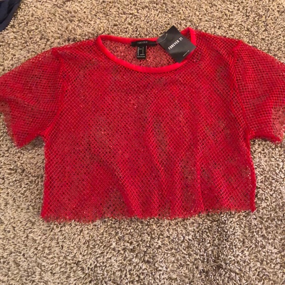 forever 21 fishnet top